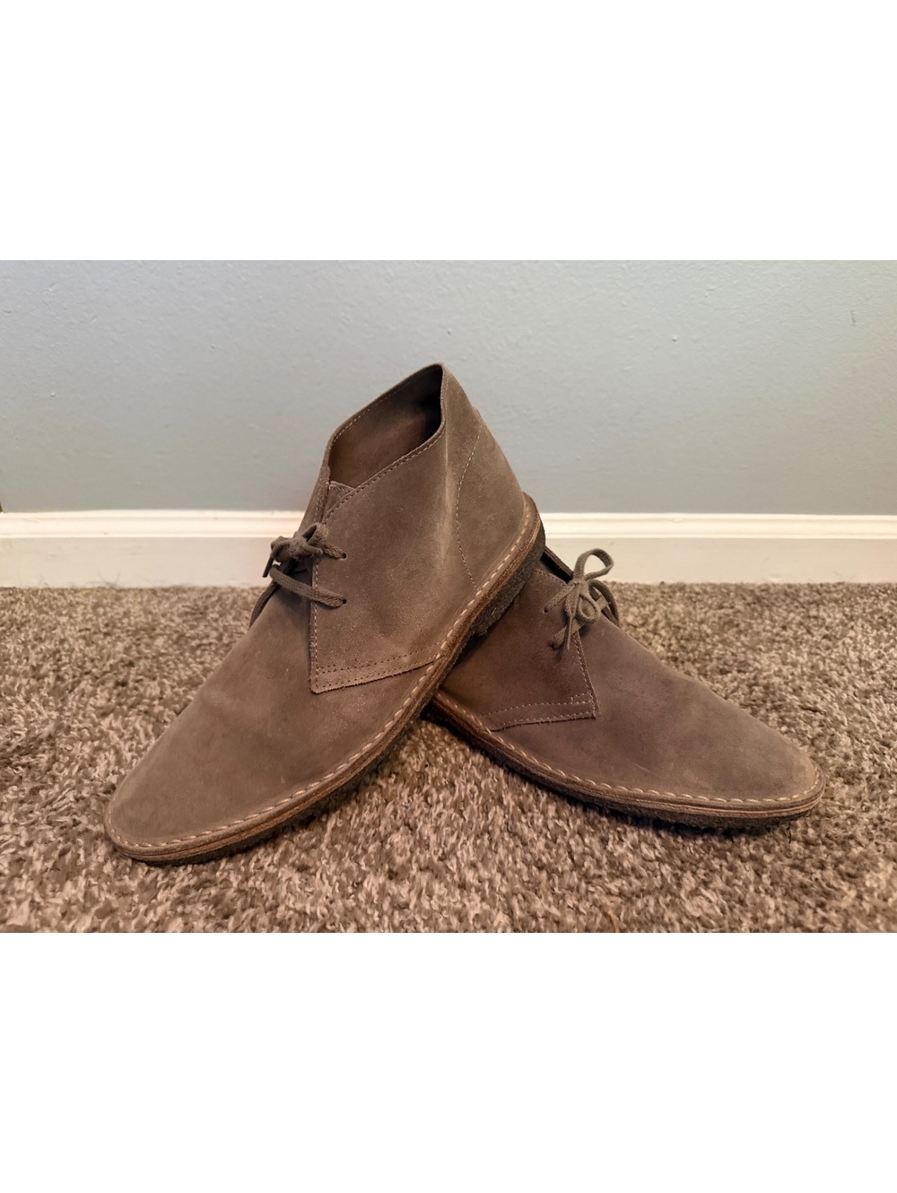 J.Crew MacAlister Gray Suede Boots Men’s 10